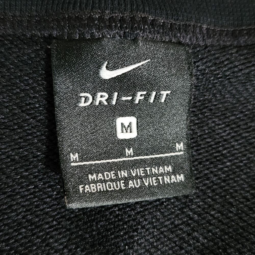 Nike Dri-FIT Cropped Oversized Crewneck Sweatshirt Black Women's M DA0447-010 - Picture 7 of 9